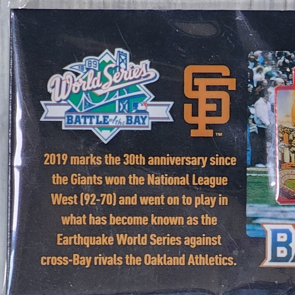 MLB 1989 WORLD SERIES 30TH ANNIVERSARY Battle of the Bay Commemorative Pin NWT - Picture 3 of 7